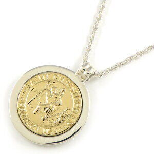 Tiffany & Co St Christopher Coin Medal Necklace Round Circle Yellow Sterling